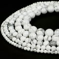 thumbnail image 1 of K-KED Natural White Howlite Beads Round Delicate Jewelry Making 4mm 6mm 8mm 10mm 12mm Strand-6 mm, 1 of 6