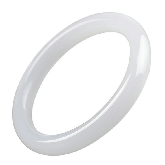 K-KED Natural White Jade Jadeite Gemstone Bangle Bracelet 50-64mm Women Jewelry-62-64mm-white