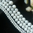 thumbnail image 1 of K-KED Natural White Turquoise Gemstone Round Beads 4mm 6mm 8mm 10mm 12mm 15"-12 mm, 1 of 6