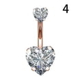 thumbnail image 1 of K-KED New Belly Button Rings Dangle Crystal Rhinestone Navel Bar Barbell Body Piercing-F4, 1 of 9