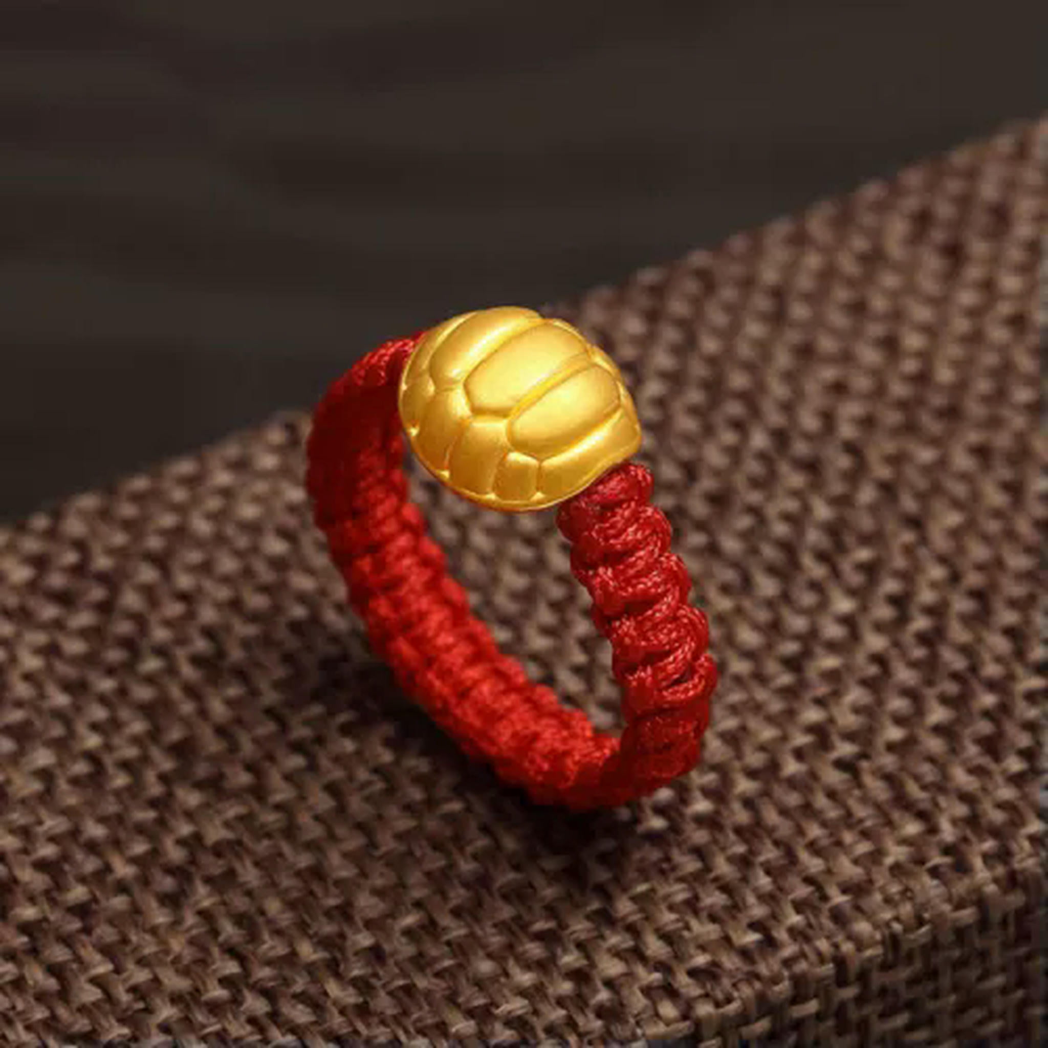 K-KED New Real 24K Yellow Gold Ring Man Woman's 3D Lucky Turtle Shell ...