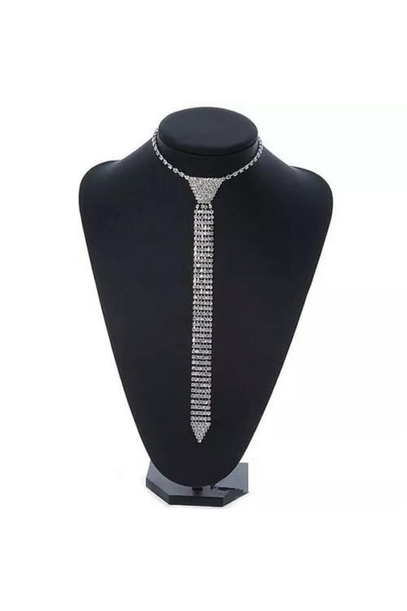 New Women Fashion Mens Shinny Crystal Slim Skinny Narrow Necktie Tie Gift