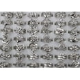 thumbnail image 1 of K-KED Newest Wholesale Mixed Lot 30pcs Rhinestone silver Plated Women's Charm Rings, 1 of 6