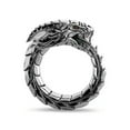 thumbnail image 1 of K-KED Norwegian Mythology Dragon Rings Mens Hip Hop Band Vintage Amulet Ring Size 6-12-01# Silver-12, 1 of 8