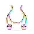thumbnail image 1 of K-KED Nose Ring Hoop Fashion Punk Ring Nasal Septum Septums Piercing Clip Delicate Jewelry -Multicolor, 1 of 9