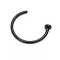 thumbnail image 1 of K-KED Nose Ring Surgical Steel Fake Nose Rings Hoop Nose Rings Small Thin Piercing *-black-10mm, 1 of 9