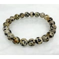 thumbnail image 1 of K-KED One (1) Dalmatian Jasper Beaded Bracelet 8MM A Round Beaded Bracelet, 1 of 7