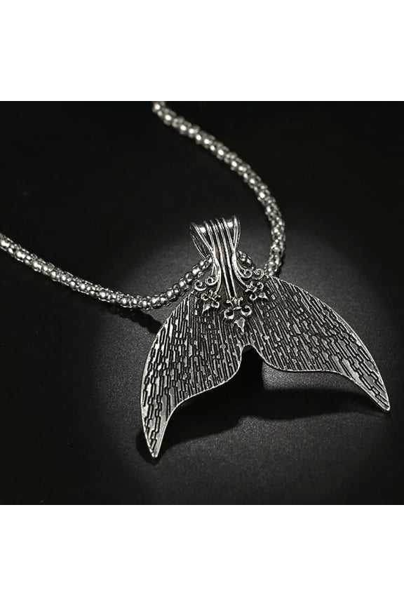Custom Mens Necklace Mermaid Tail Pendant Titanium Steel Necklace