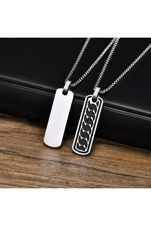Personalized Chain Pattern Trendy and Versatile Stainless Steel Pendant Necklace