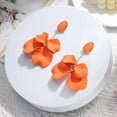 thumbnail image 1 of K-KED Petal Drop Dangle Earrings For Women Bohemian Rose Flower Tassel Long Earring-Orange, 1 of 8
