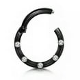 thumbnail image 1 of K-KED Piercing Surgical Steel Rings Nose Ring Nose Lip Hoop Cartilage Tragus Helix -Black-1.2*8mm, 1 of 9