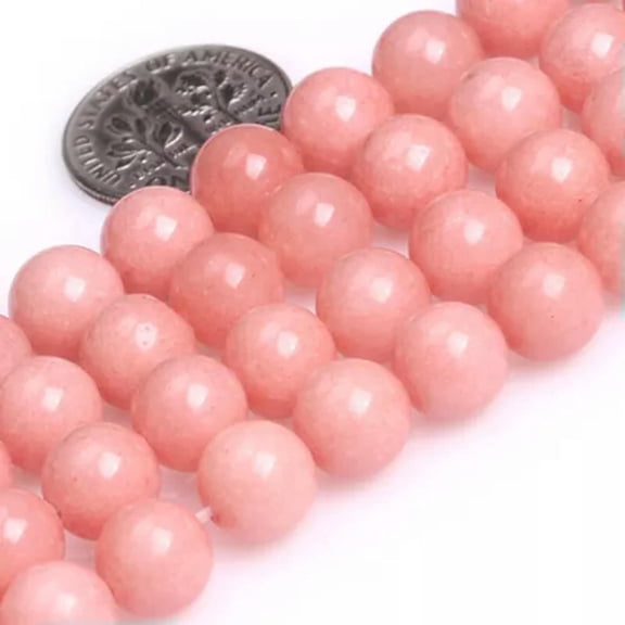 K-KED Pink Rhodochrosite Gemstone Round Loose Beads Delicate Jewelry Making Strand DIY 15"-10 mm