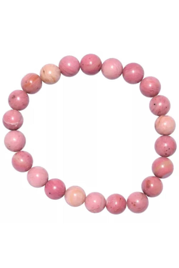 Premium Rhodonite Crystal 8mm Stretchy Bracelet 7.5"