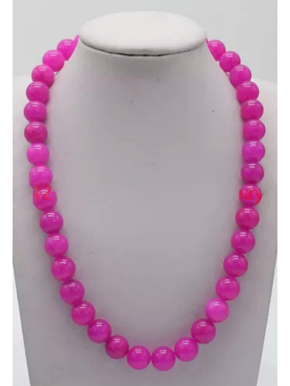 Pretty 6/8/10/12mm Natural Multicolor Gemstone Round Beads Necklace 18" AAA+-8mm-Pink Sugilite