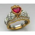 thumbnail image 1 of K-KED Pretty Women 925 Silver,Gold Plated Cubic Zirconia Rings Party Delicate Jewelry Size 6-10-#1-7, 1 of 5