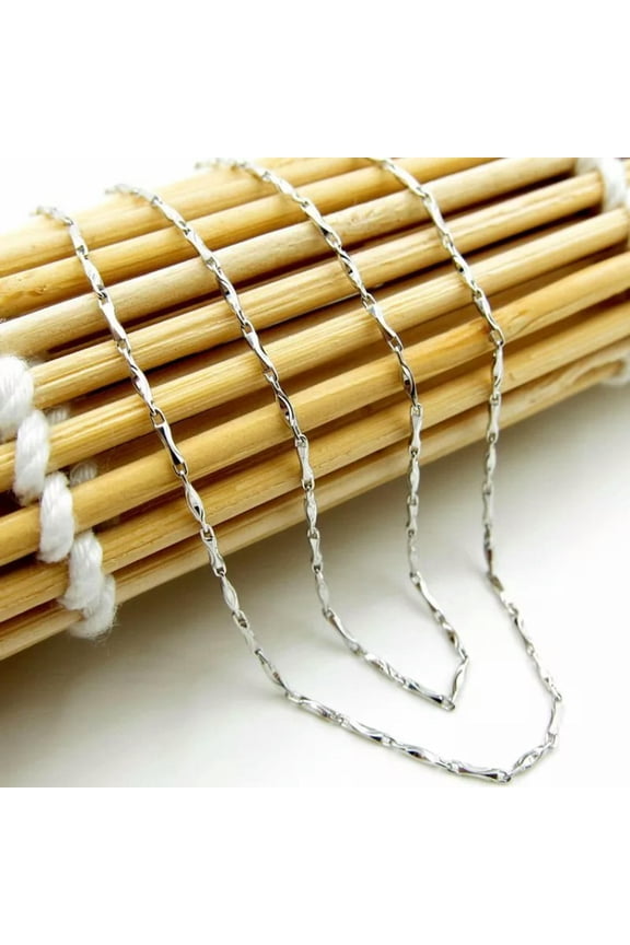 Pt950 Pure Platinum 950 Chain Necklace For Women 1.2mm Ingots Chain 16.9inchL