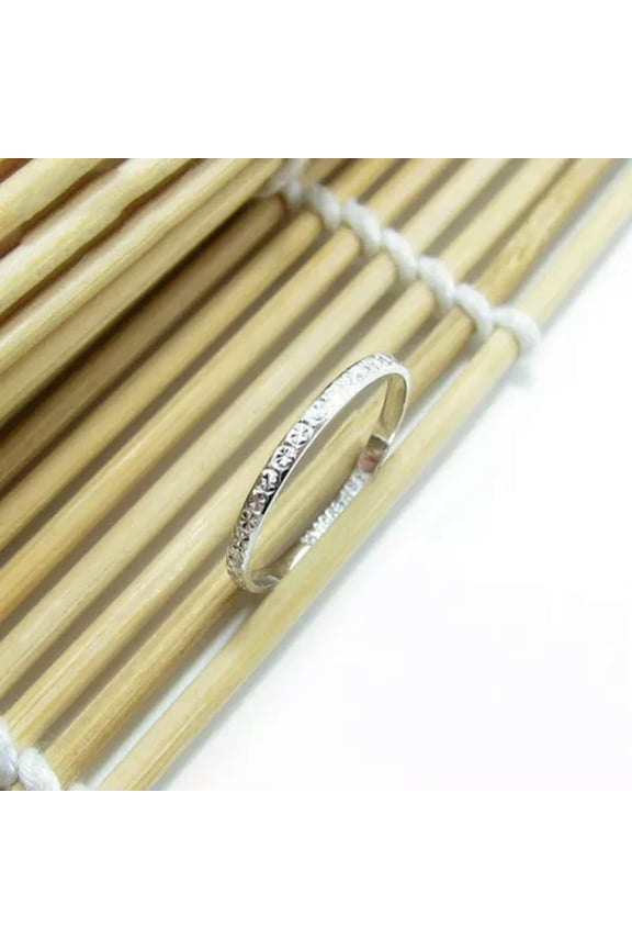 Pt950 Real Platinum Ring Delicate Jewelry Women's Full Star Wedding pt950 Ring US 3-8 -US 3