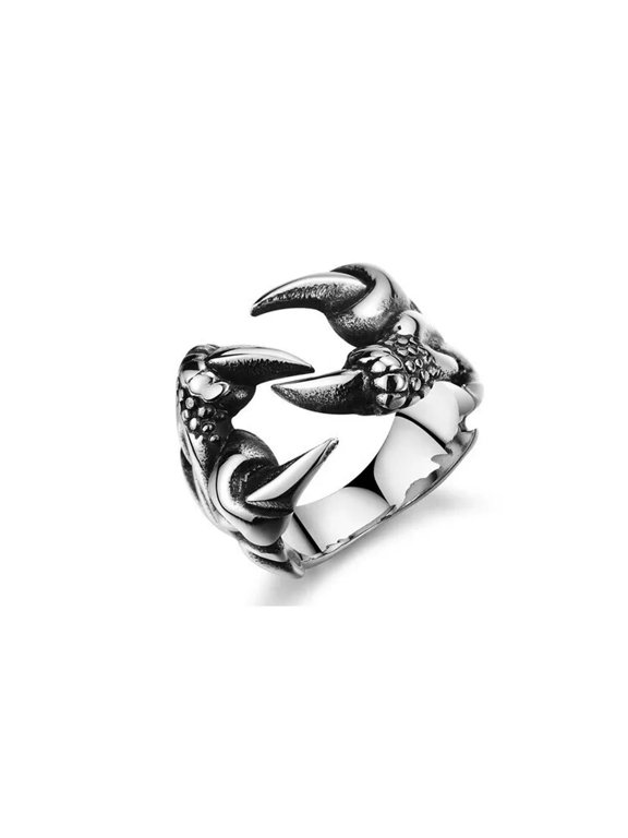 Punk Gothic Silvery Ghost Claw Skull Knuckle Armour Scary Cosplay Delicate Jewelry Ring