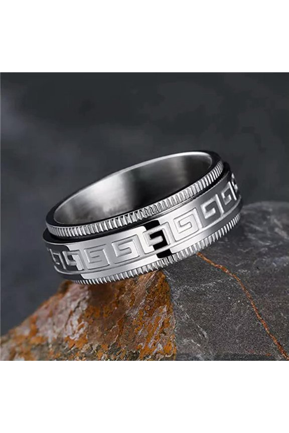 Punk Men Titanium Stainless Steel Ring Wedding Delicate Jewelry Band Rings Sz 6-12-9-Style 5