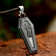 thumbnail image 1 of K-KED Punk Style Hip-hop Stainless Steel Vampire Coffin Cross Pendant Necklace Chain-default, 1 of 5
