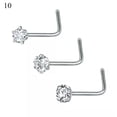 thumbnail image 1 of K-KED Punk Zircon Nose Stud Surgical Steel Nose Ring Lip Rings Body Piercing Jewelry~-10, 1 of 9