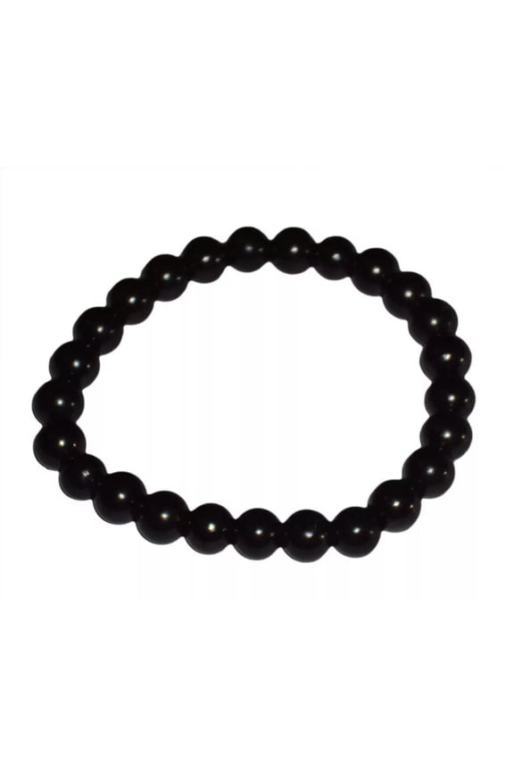 RUSSIAN SHUNGITE 8MM BEAD BRACELET SHUNGITE EMF PROTECTION 7.5"