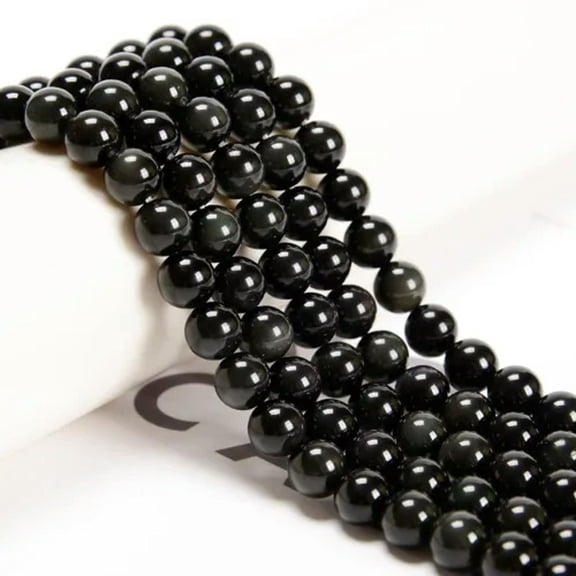 K-KED Rainbow Obsidian Smooth Round Beads 4mm 6mm 8mm 10mm 12mm 15.5" Strand-6mm