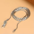 thumbnail image 1 of K-KED Real 925 Sterling Silver Necklace For Women Men 1.5mm Long Bead Snake Chain-22inch-10-11g, 1 of 6
