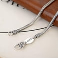 thumbnail image 1 of K-KED Real 925 Sterling Silver Necklace Women Men 3mm Round Snake Link Chain-26inch-25-26g, 1 of 7