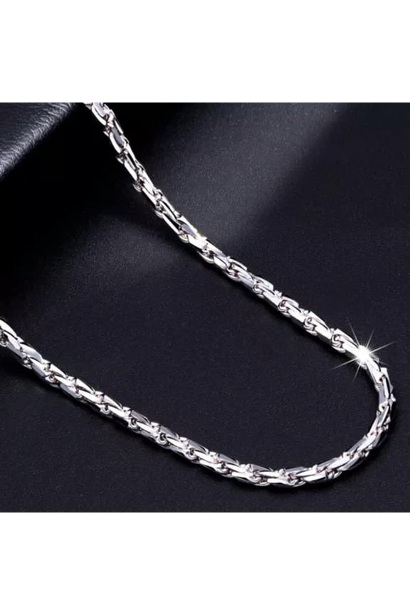 Real Pt950 Pure Platinum 950 Necklace For Men Solid Rope Pt950 Platinum Chain-58cm=22.8inch-1.6mm-14.5-15.0g
