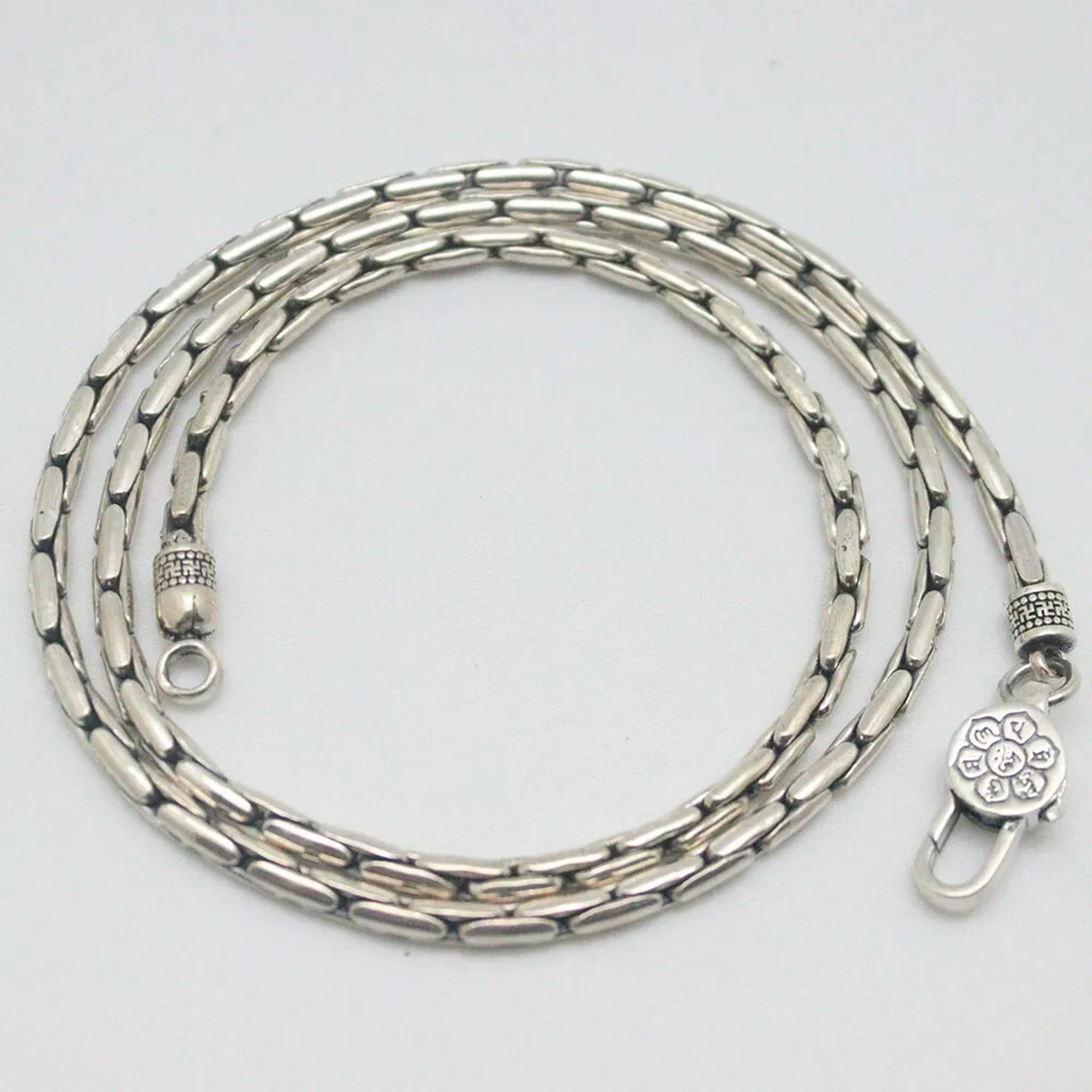 S925 Sterling Silver Beaded Ball Choker Necklace - Thin Chain, Adjustable 12.6"-16"