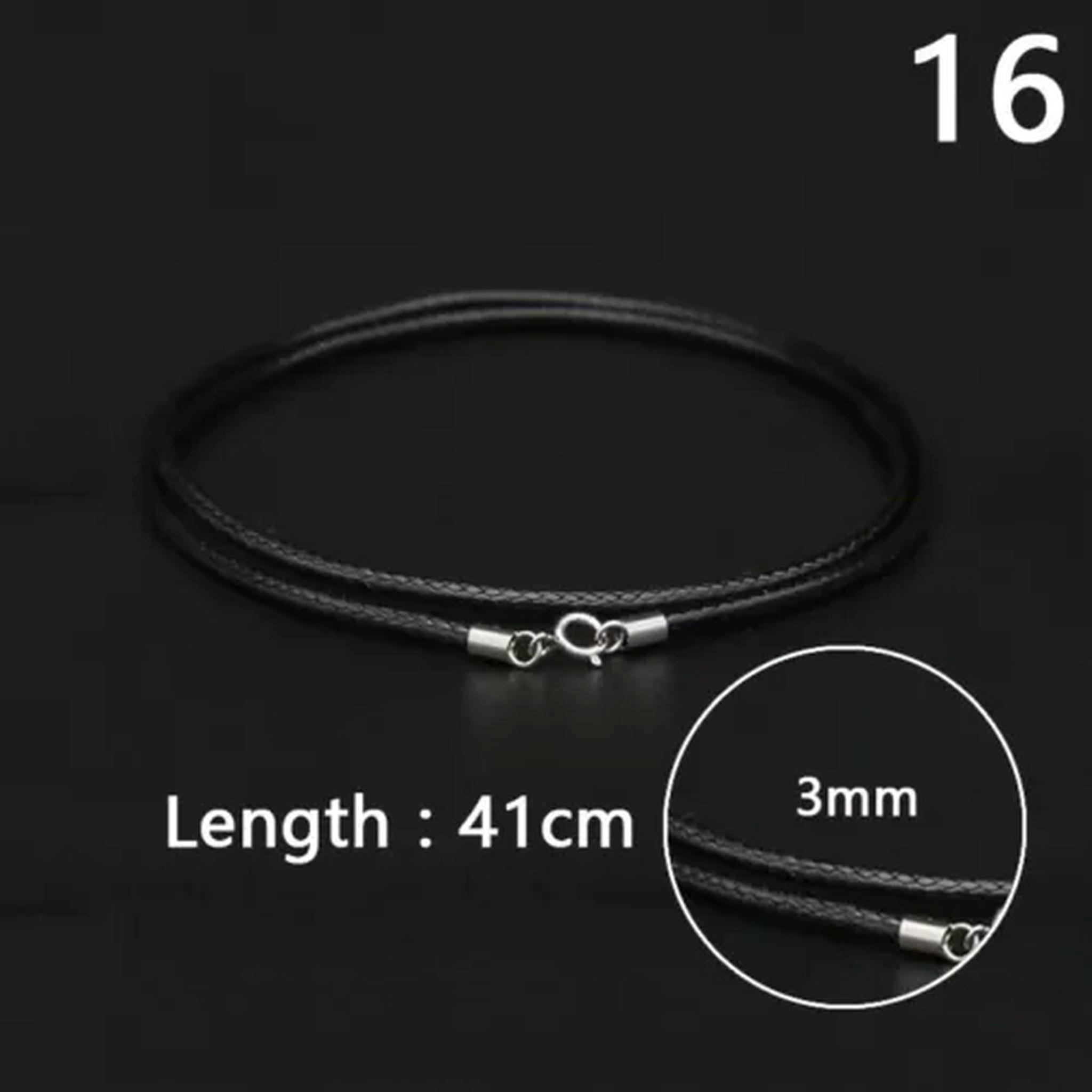 Leather Rope Chain K-KED Red Black Leather Wax Rope Beading Cord Necklace Chain String ...