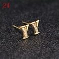 thumbnail image 1 of K-KED Cubic Zircon A-Z Initial Alphabet Letter Crystal Earrings Studs Delicate Jewelry Gift-Y--e252, 1 of 9
