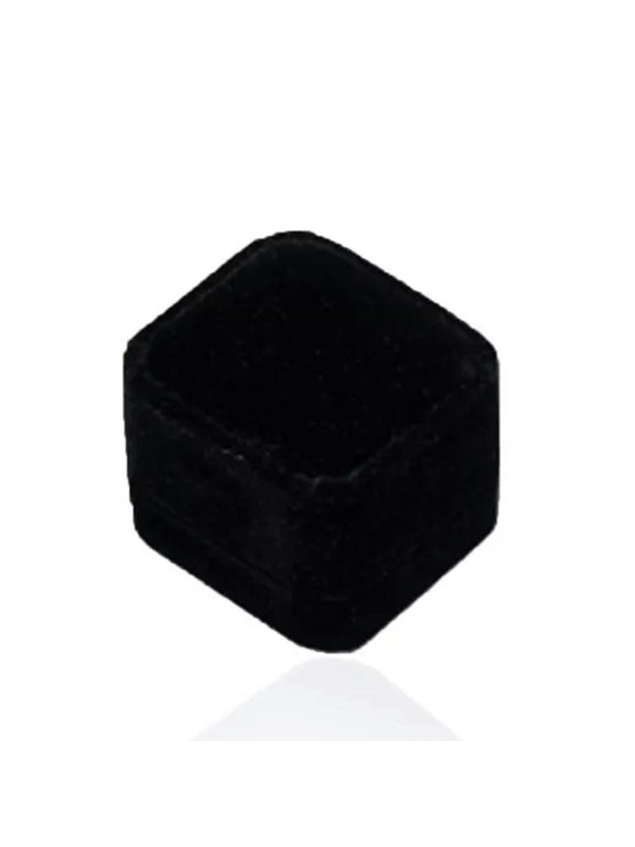 Ring Boxes Velvet Wedding Delicate Jewelry Earring Showcase Gift Case Storage Organizer *-black