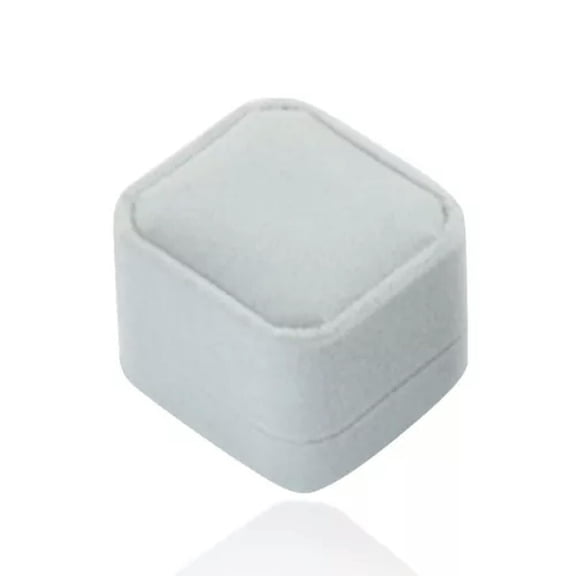 K-KED Ring Boxes Velvet Wedding Delicate Jewelry Earring Showcase Gift Case Storage Organizer *-grey