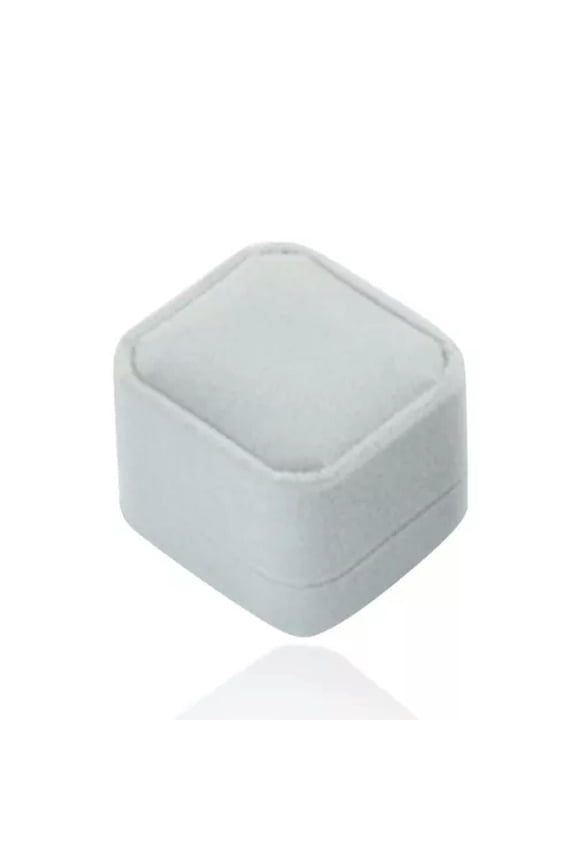 Ring Boxes Velvet Wedding Delicate Jewelry Earring Showcase Gift Case Storage Organizer *-grey