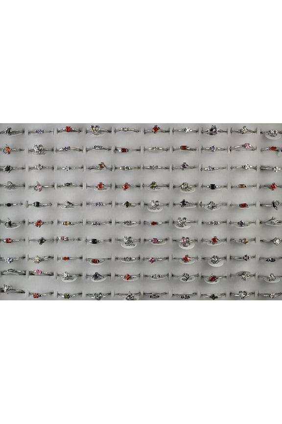 Rings For Lady Wholesale Lots 32pcs Mixed Lots Colorful Cubic Zirconia Cute Ring