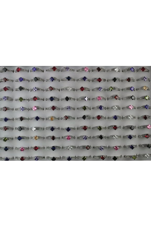 Rings For Lady Wholesale Lots 32pcs New Fashion Cubic Zirconia Rhinestone Ring