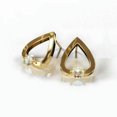 thumbnail image 1 of K-KED Romantic 18k Yellow Gold Plated Delicate Jewelry 2 Color Cubic Zircon Women Stud Earrings-White, 1 of 6