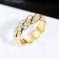 thumbnail image 1 of K-KED Romantic Gold plated Rings Women Cubic Zirconia Engagement Delicate Jewelry Sz 6-10-9, 1 of 6
