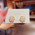 thumbnail image 1 of K-KED S925 Silver Needle Korean Edition New Flower Pearl Earrings Women's Fashion-A196, 1 of 6