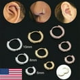 thumbnail image 1 of K-KED Septum Clicker Hoop Nose Ring Piercing Tragus Helix Ear CartilageEarring 6-10Mm-Gold-6mm, 1 of 9