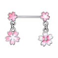 thumbnail image 1 of K-KED Sexy Stainless Steel Navel Lip Ring Flower Drop Dangle Body Piercing Delicate Jewelry -Nipple Ring, 1 of 9