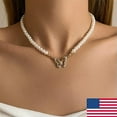 thumbnail image 1 of K-KED Shiny Butterfly Pearl Women Clavicle Necklaces Trend Aesthetic Delicate Jewelry Gifts US, 1 of 9