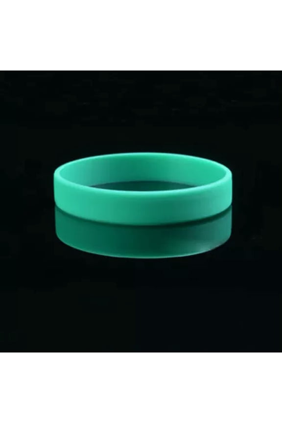 Simple Silicone Rubber Elastic Wristband Bracelet Cuff Bangle Sports Wrist Band-Green
