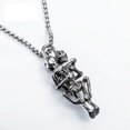 thumbnail image 1 of K-KED Skull Skeleton Pendant Necklace Stainless Steel Biker Halloween Jewelry-B, 1 of 6