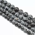 thumbnail image 1 of K-KED Snowflake Obsidian Smooth Round Beads 4mm 6mm 8mm 10mm 15.5" Strand-6 mm, 1 of 6
