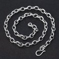 thumbnail image 1 of K-KED Solid 925 Sterling Silver Chain Men 6mm Oval Rolo Link Necklace 32g/27.5inch, 1 of 7