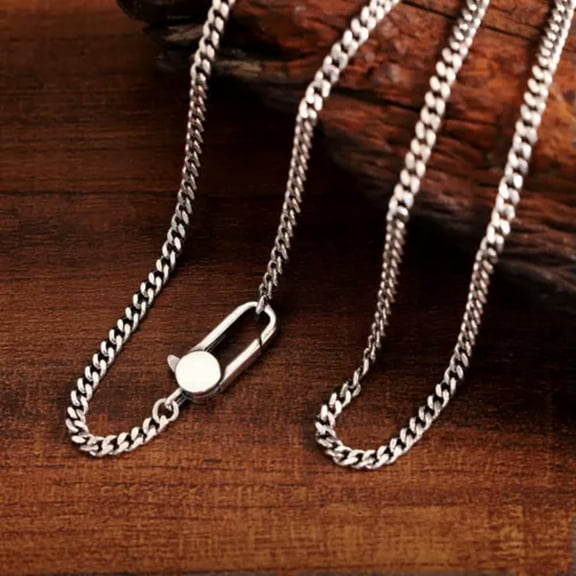 K-KED Solid 925 Sterling Silver Curb Miami Cuban Link Chain Necklace Men Women 22-24''-21.6'' inch