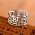 thumbnail image 1 of K-KED Solid 925 Sterling Silver Men Gift Lucky Rich Hollow Abacus Open Ring 7.3g, 1 of 7